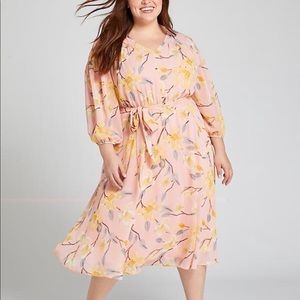 Lane Bryant Floral Chiffon Dress